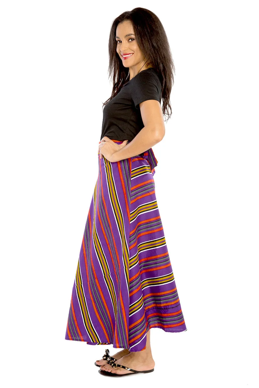 African Maxi Skirt WRAPPED IN PRINT (Long)