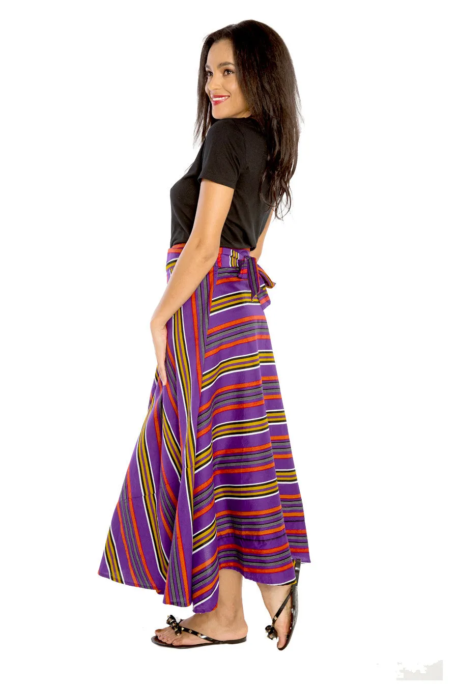 African Maxi Skirt WRAPPED IN PRINT (Long)
