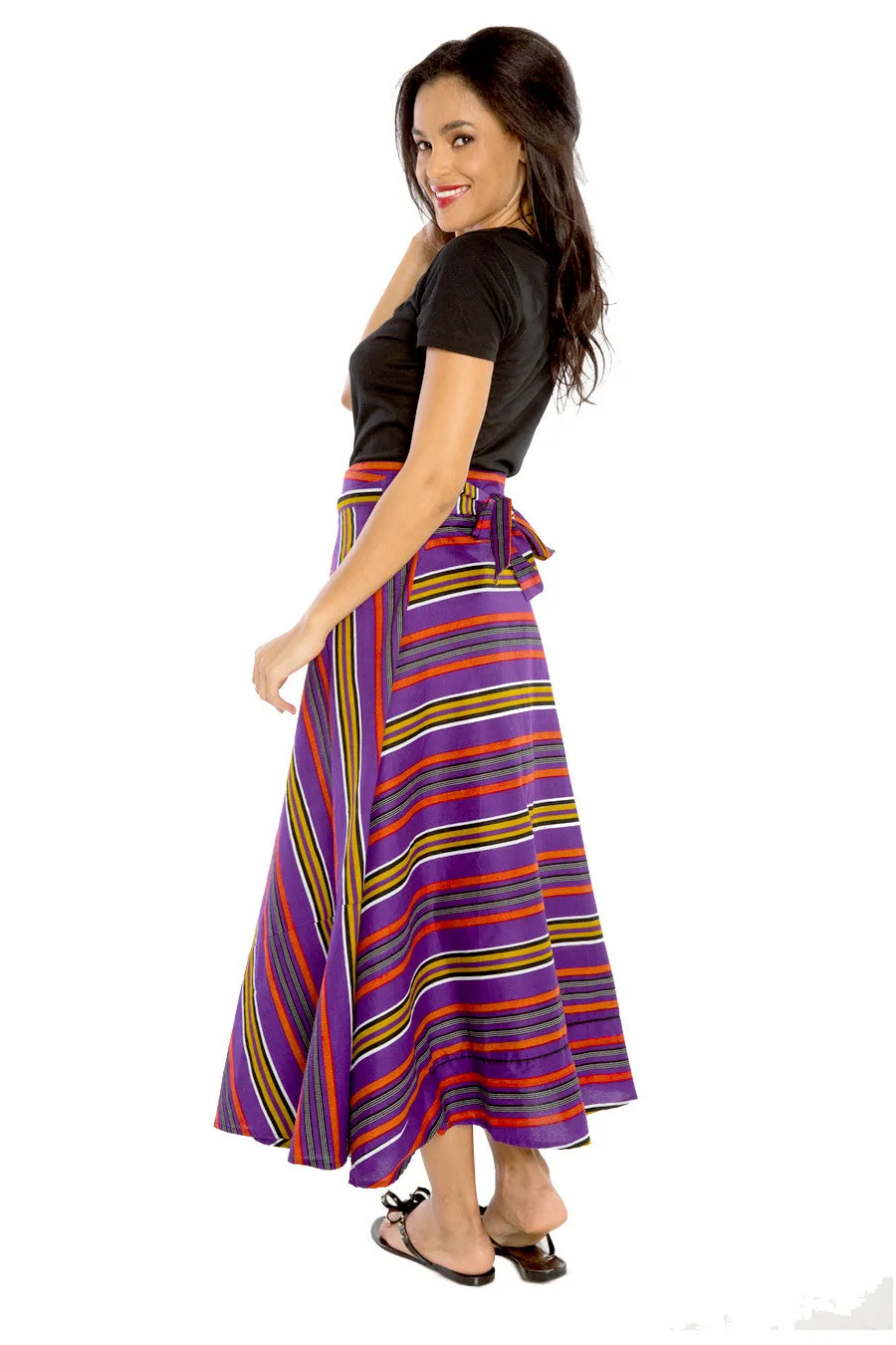 African Maxi Skirt WRAPPED IN PRINT (Long)