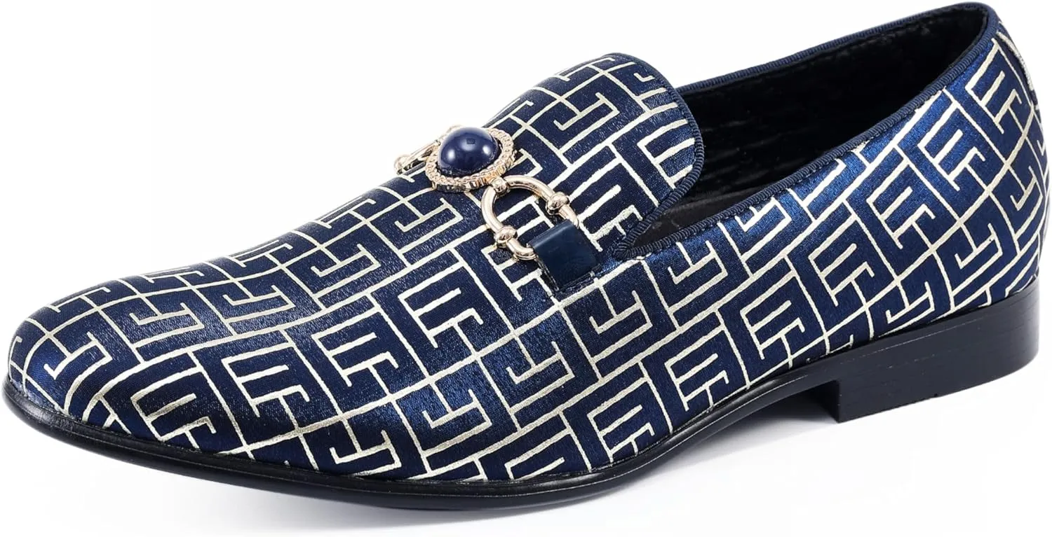 Amali Luxury Loafers for Men - Elegant Slip-On Men??s Dress Shoes - Fashion Smoking Slippers