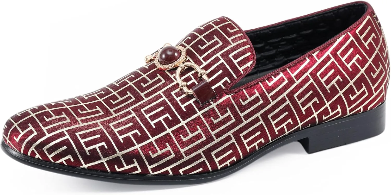 Amali Luxury Loafers for Men - Elegant Slip-On Men??s Dress Shoes - Fashion Smoking Slippers