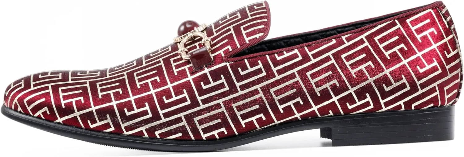 Amali Luxury Loafers for Men - Elegant Slip-On Men??s Dress Shoes - Fashion Smoking Slippers