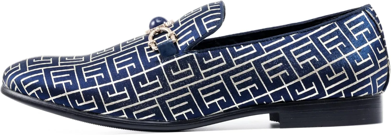 Amali Luxury Loafers for Men - Elegant Slip-On Men??s Dress Shoes - Fashion Smoking Slippers