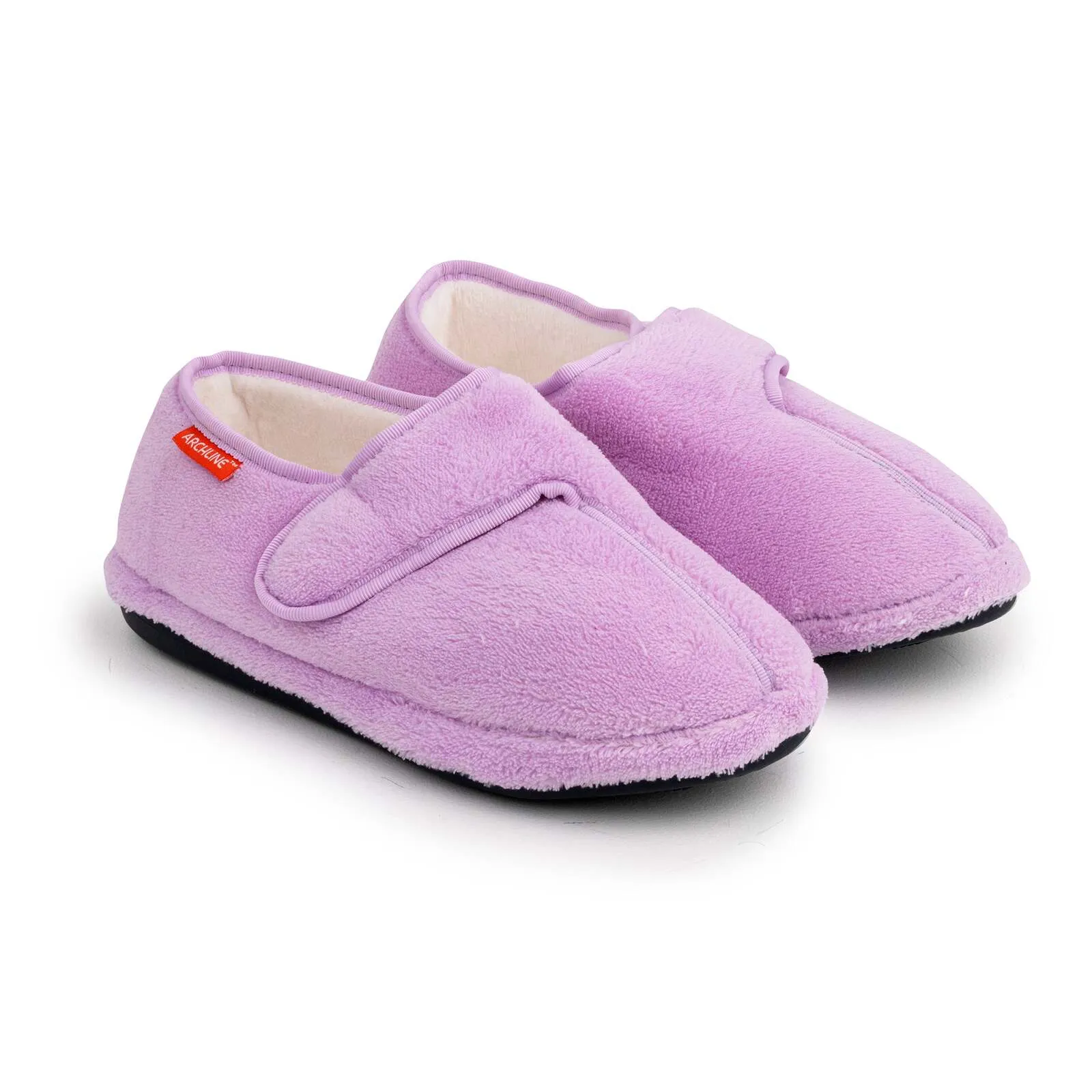 ARCHLINE Orthotic Plus Slippers Closed Scuffs Pain Relief Moccasins - Lilac - EU 41
