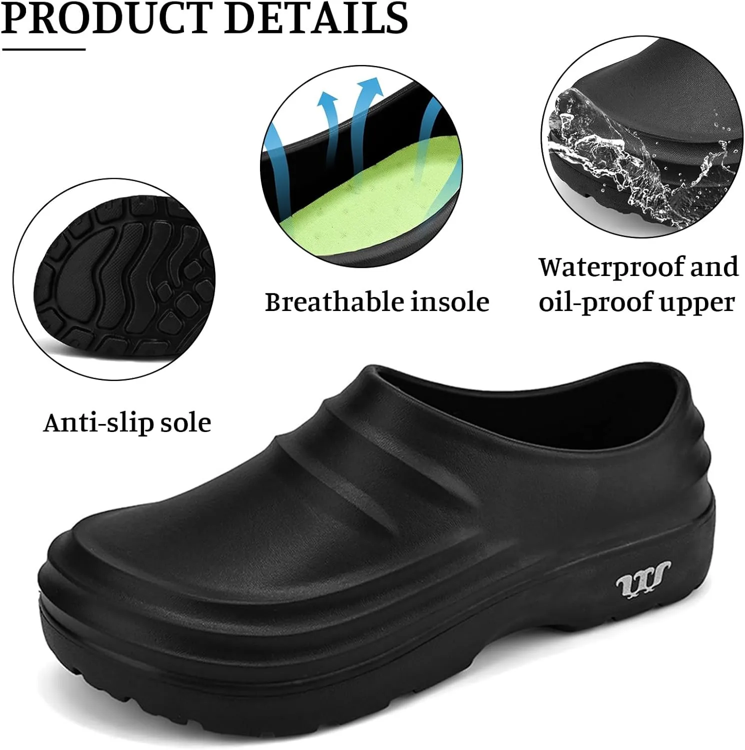 Armadillo Chef Shoes for Women Men Slip-Resistant Work Shoes Wide Waterproof Nursing Shoe Comfortable Non Slip Nurse Work Shoe, Ideal for Healthcare Kitchen Food Service