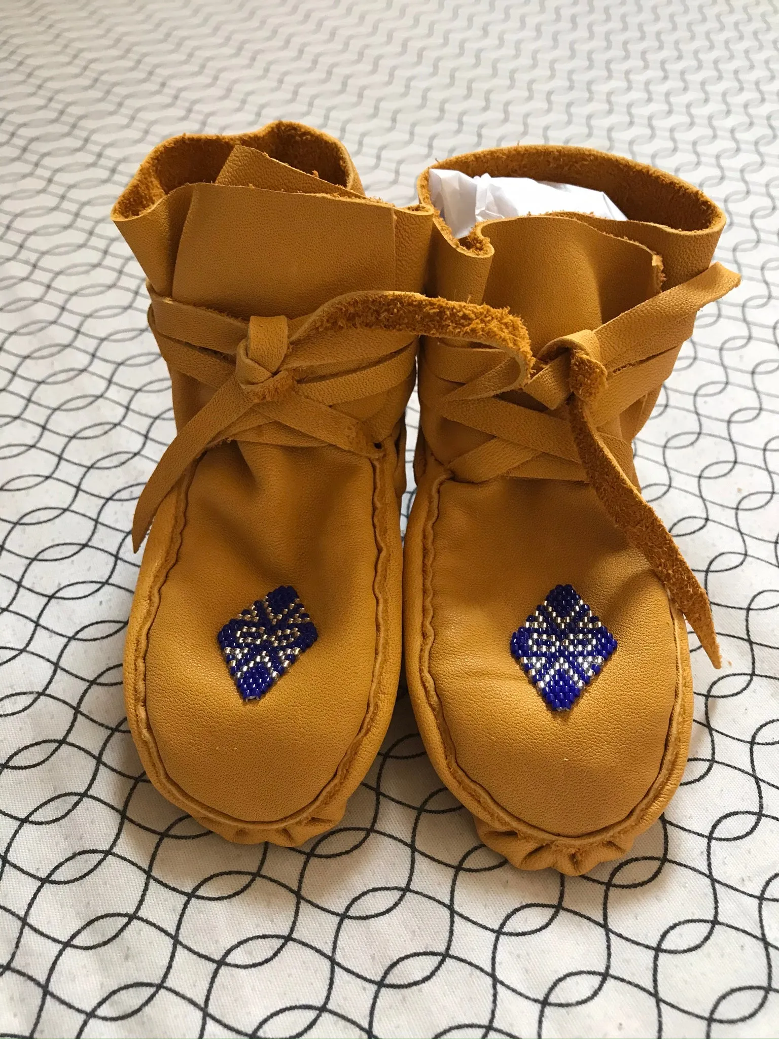 Baby's First Moccasins (Wrap Around Style, With Beadwork)