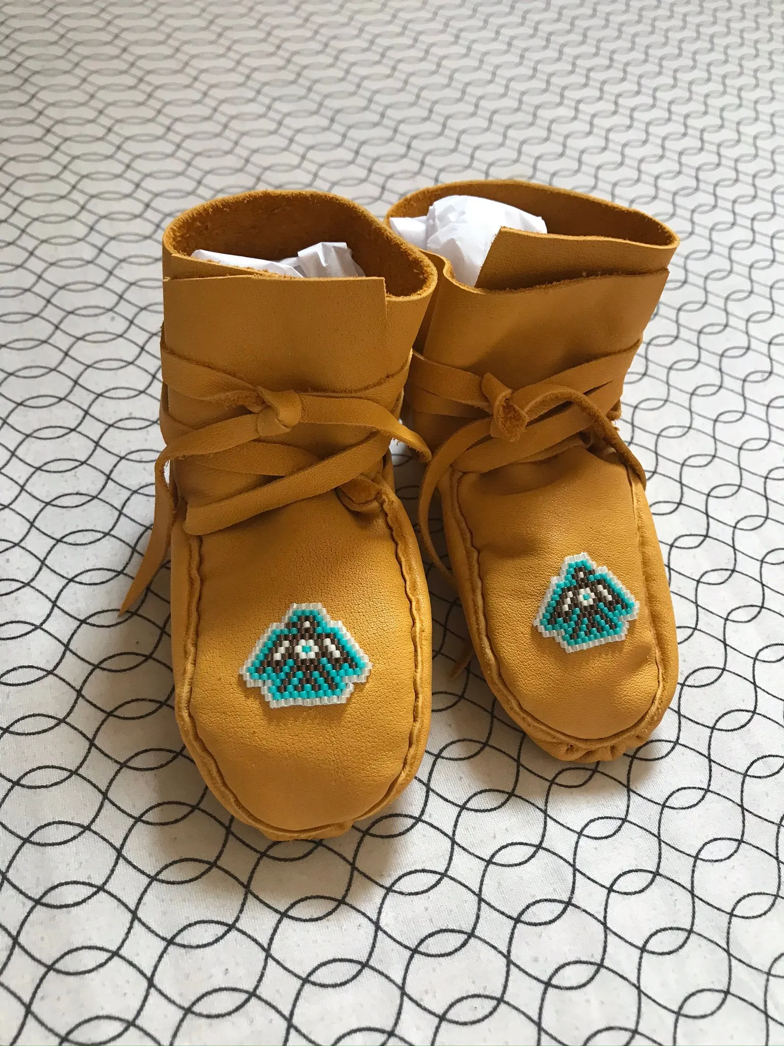 Baby's First Moccasins (Wrap Around Style, With Beadwork)