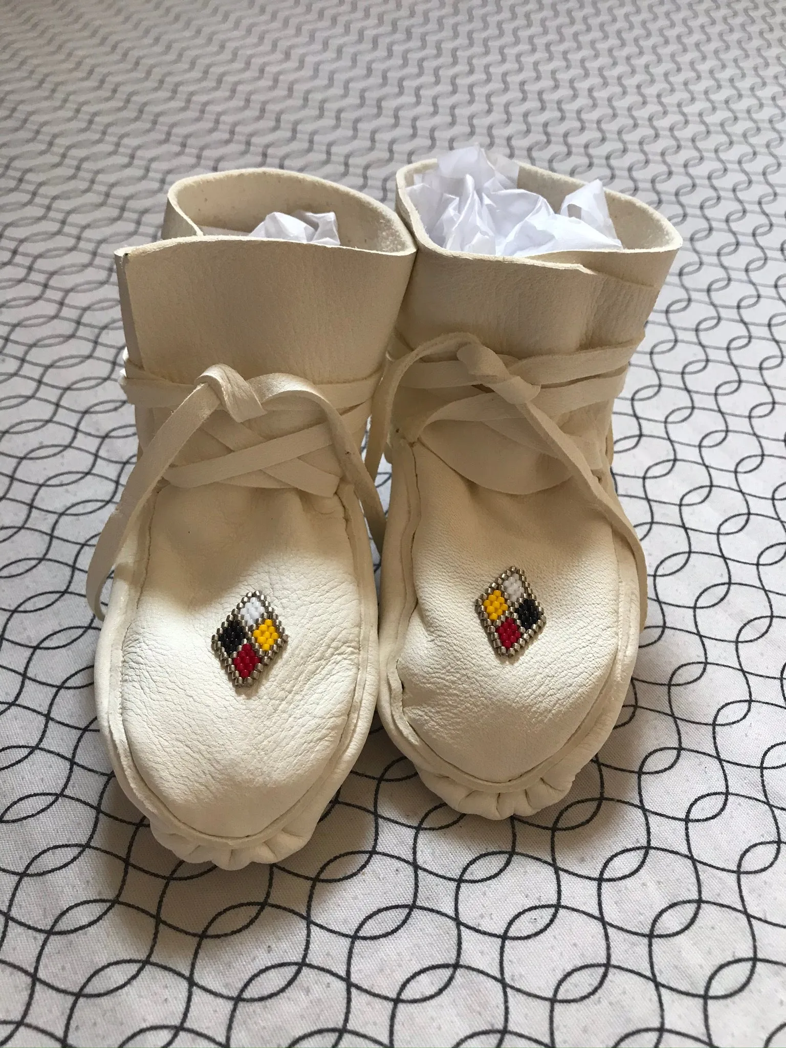 Baby's First Moccasins (Wrap Around Style, With Beadwork)