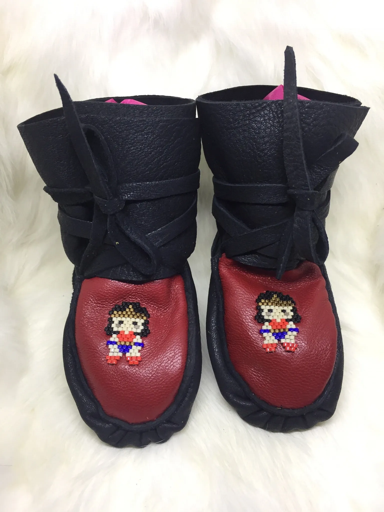 Baby's First Moccasins (Wrap Around Style, With Beadwork)