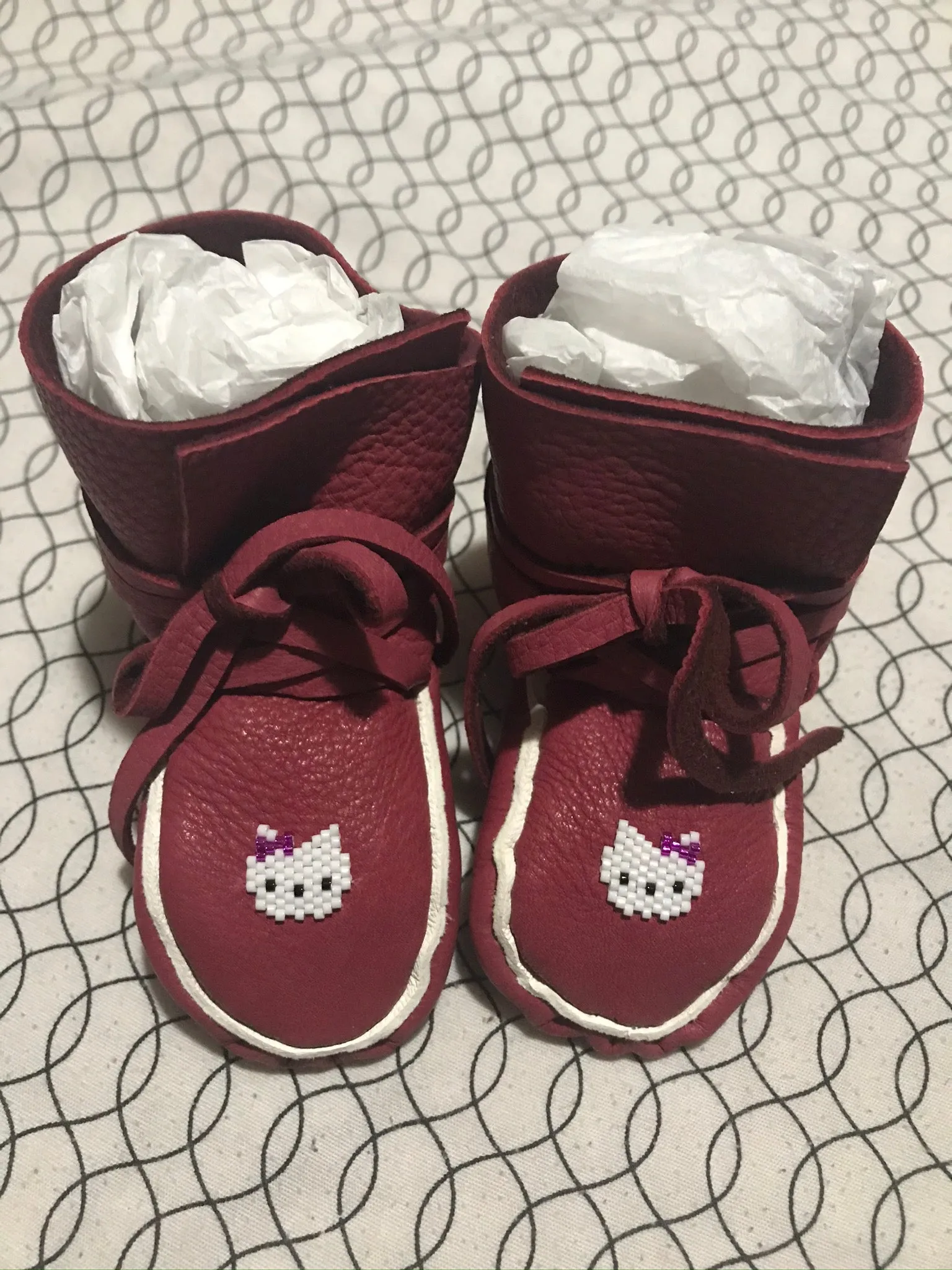 Baby's First Moccasins (Wrap Around Style, With Beadwork)