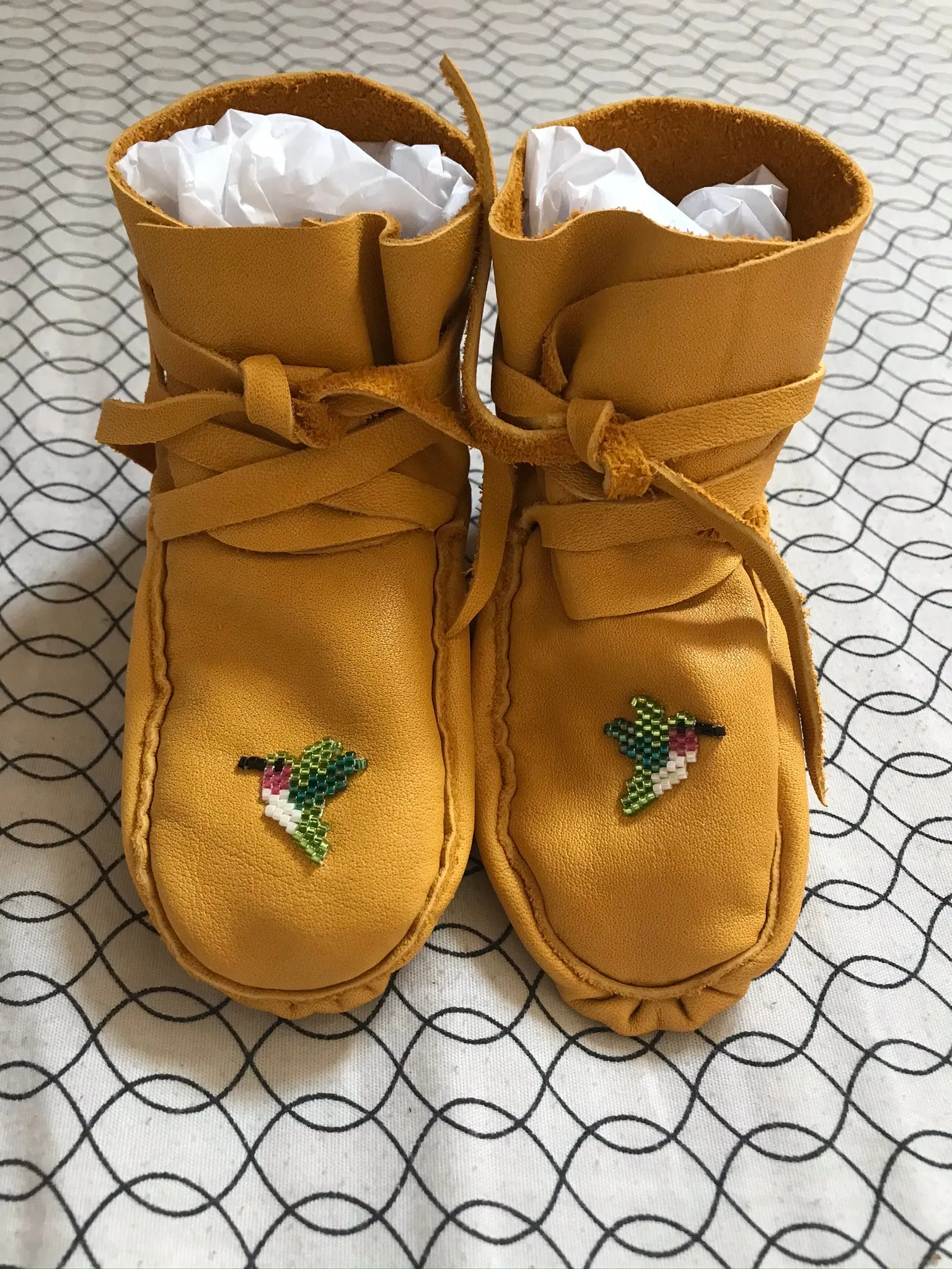 Baby's First Moccasins (Wrap Around Style, With Beadwork)