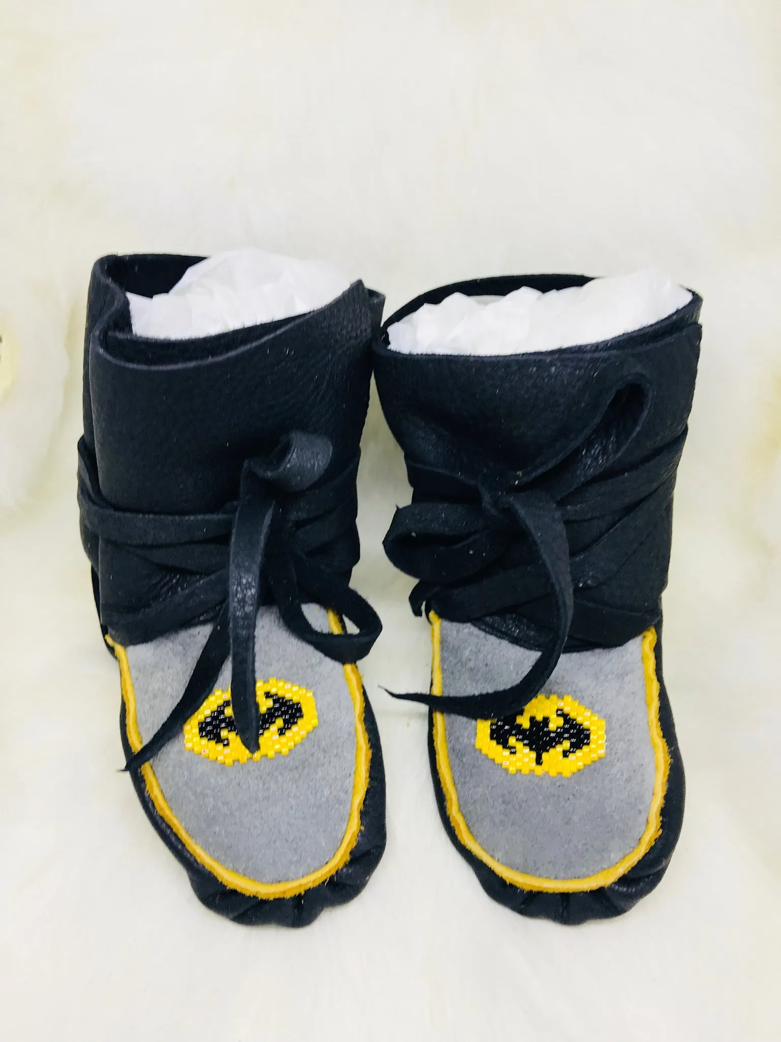 Baby's First Moccasins (Wrap Around Style, With Beadwork)
