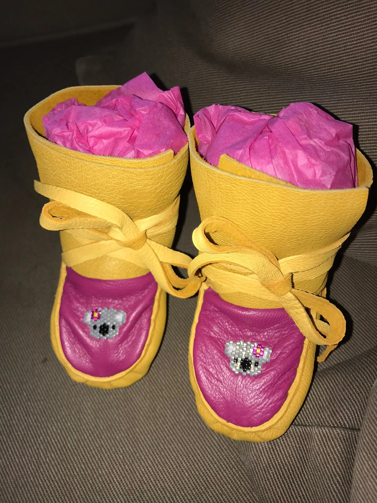Baby's First Moccasins (Wrap Around Style, With Beadwork)