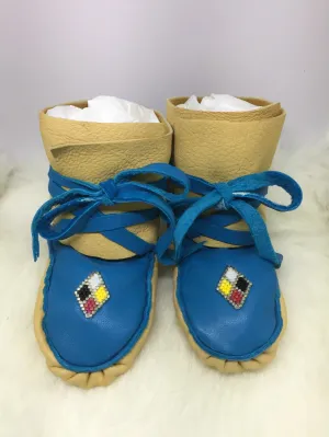 Baby's First Moccasins (Wrap Around Style, With Beadwork)