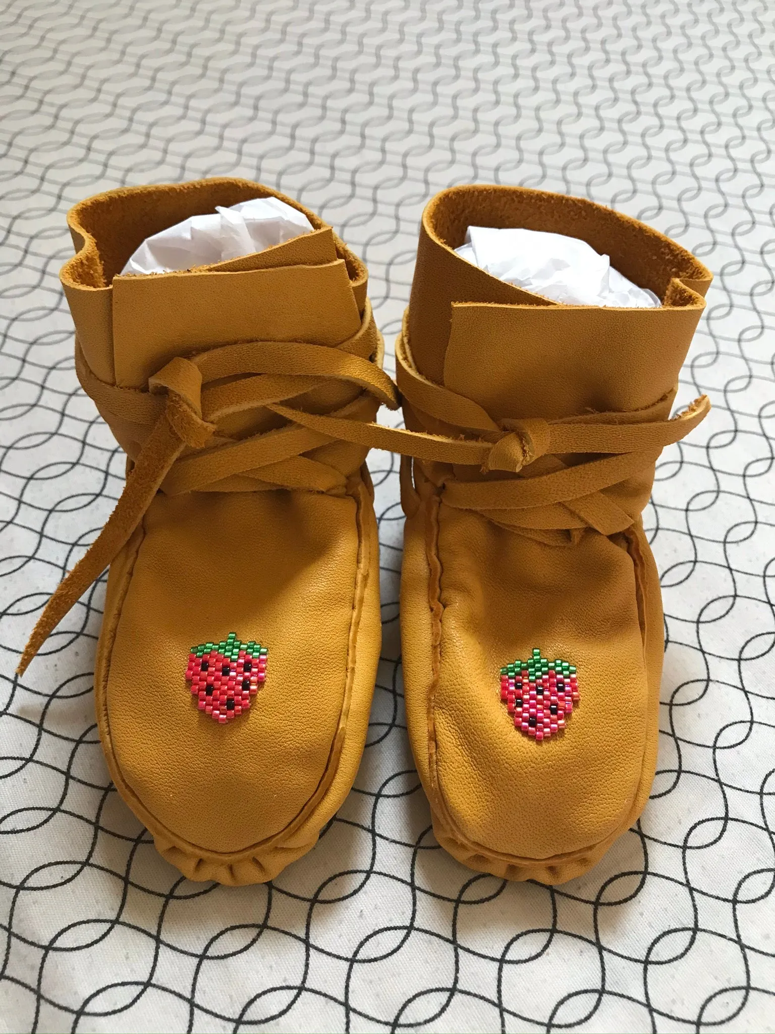 Baby's First Moccasins (Wrap Around Style, With Beadwork)