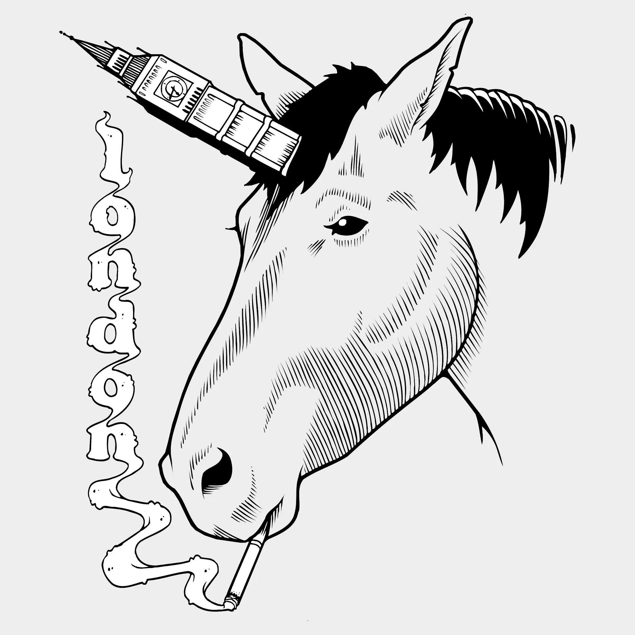 BEN UNICORN MEN'S HOODIE