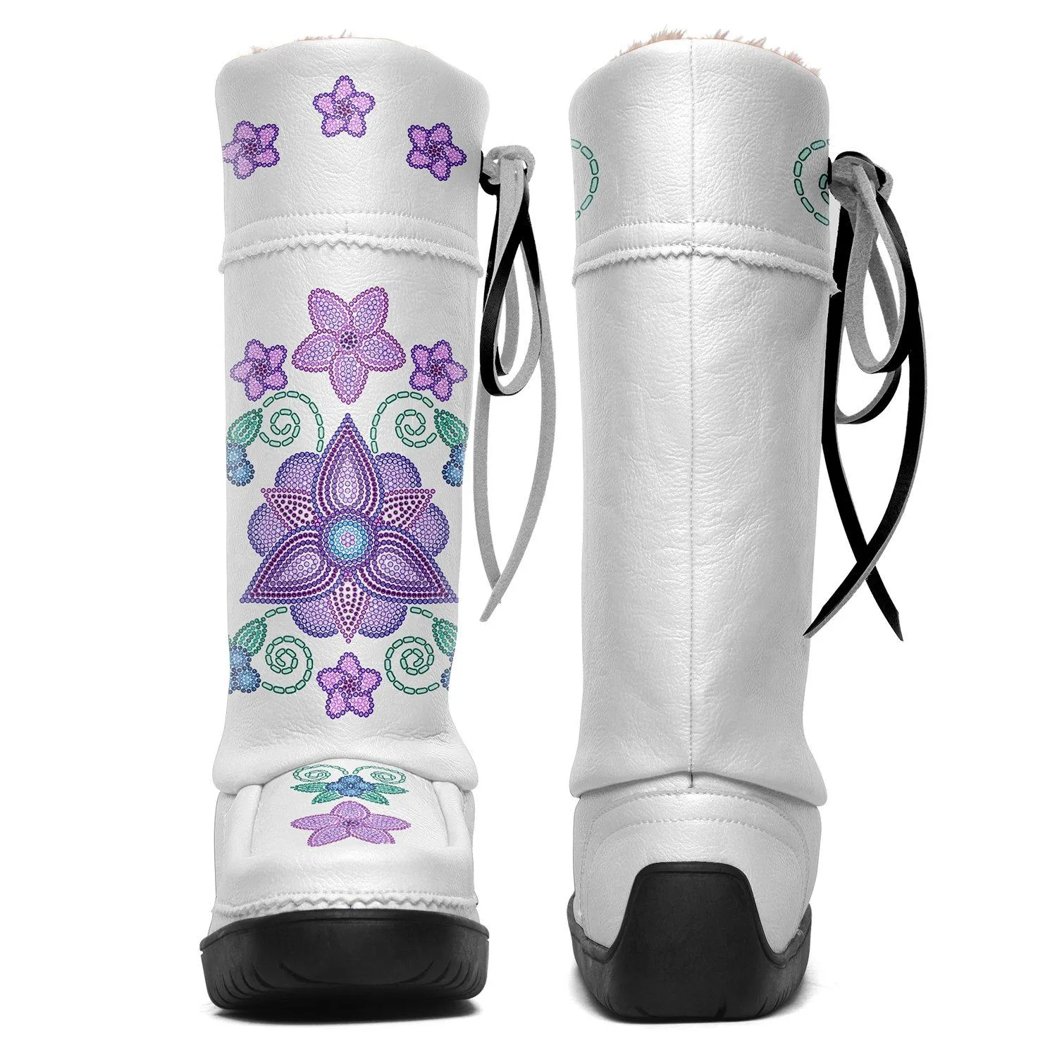 Berry Picking White Real Leather MocLux