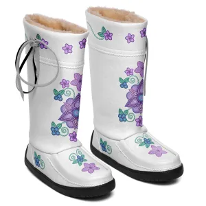 Berry Picking White Real Leather MocLux