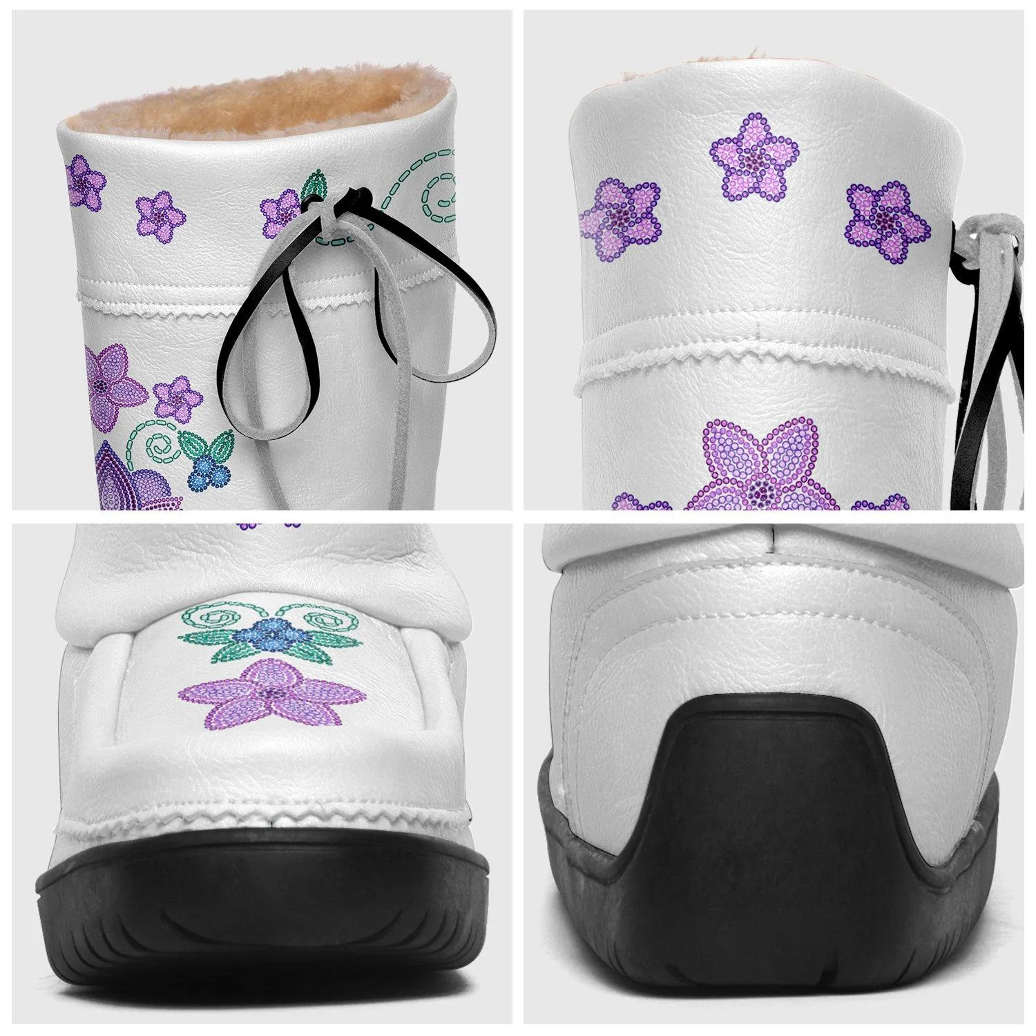 Berry Picking White Real Leather MocLux