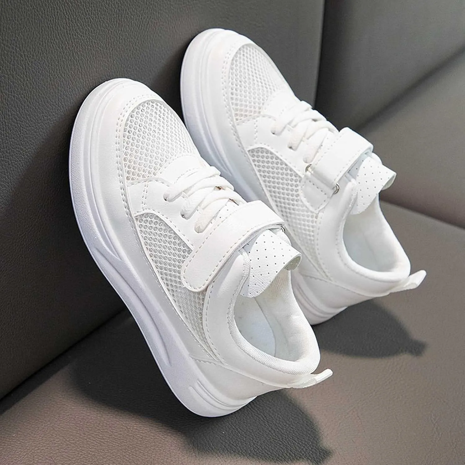 Boys Girls Mesh Sneaker Breathable Non Slip Tennis Shoes Running Sports Walking Athletic Shoes Comfort Walking Shoes