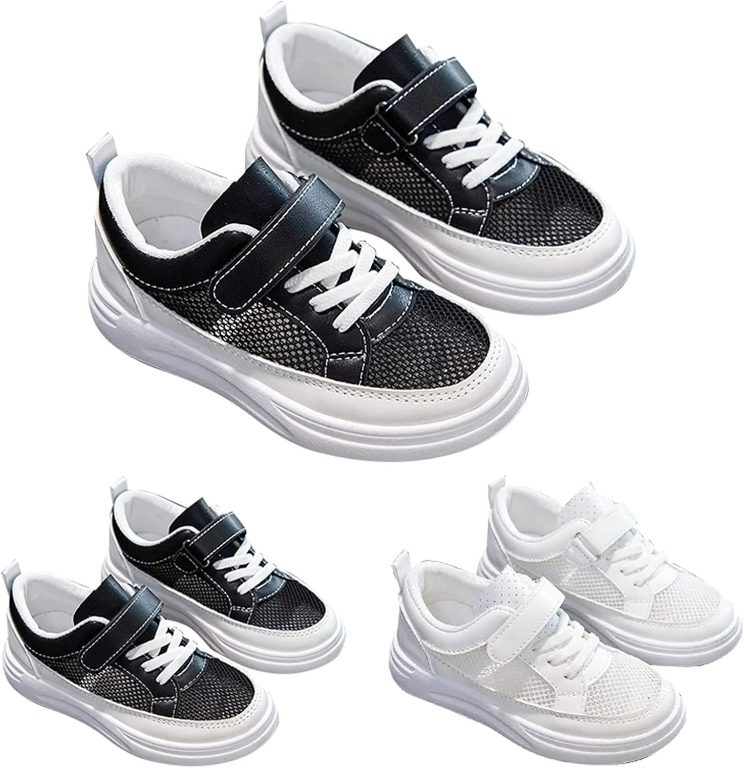 Boys Girls Mesh Sneaker Breathable Non Slip Tennis Shoes Running Sports Walking Athletic Shoes Comfort Walking Shoes