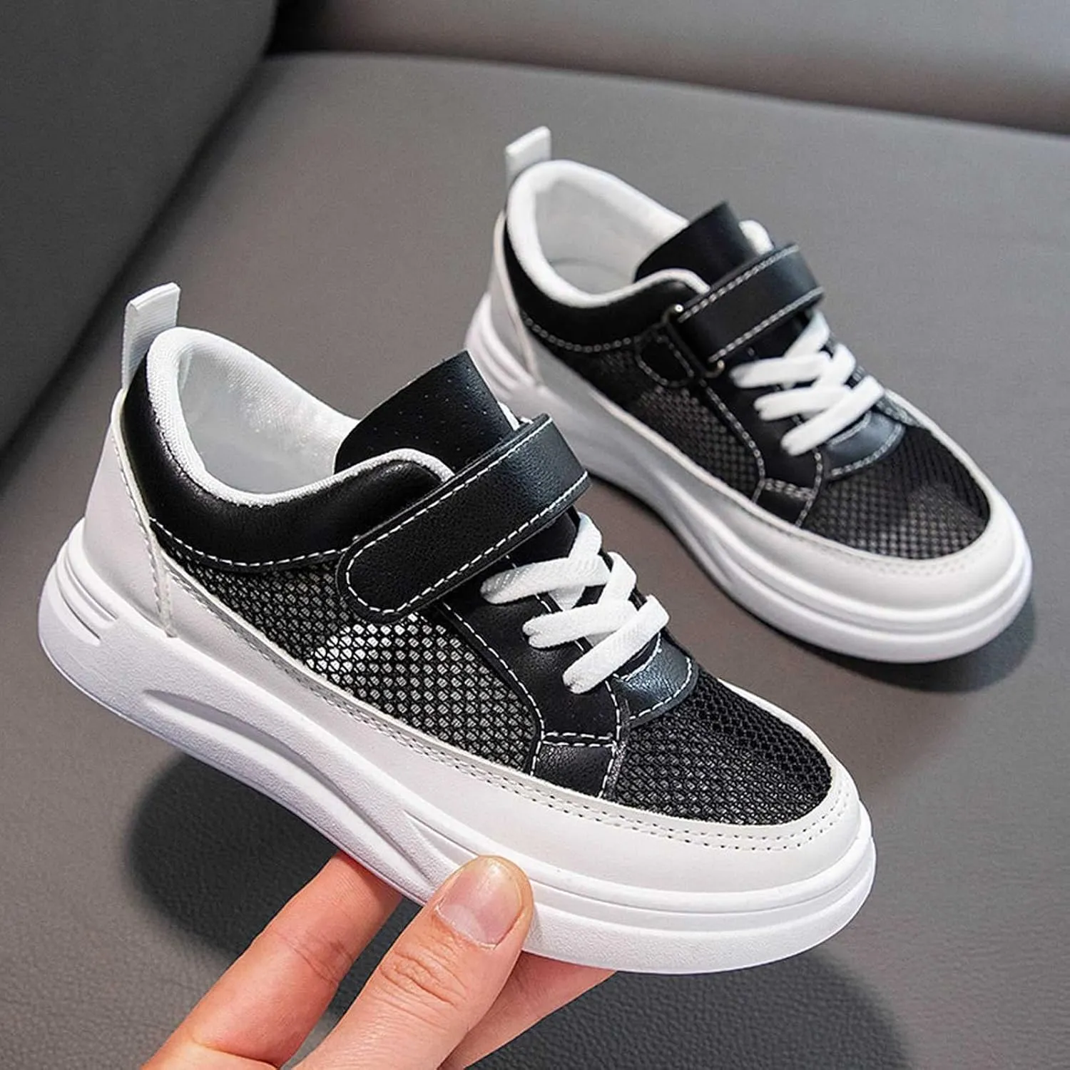 Boys Girls Mesh Sneaker Breathable Non Slip Tennis Shoes Running Sports Walking Athletic Shoes Comfort Walking Shoes