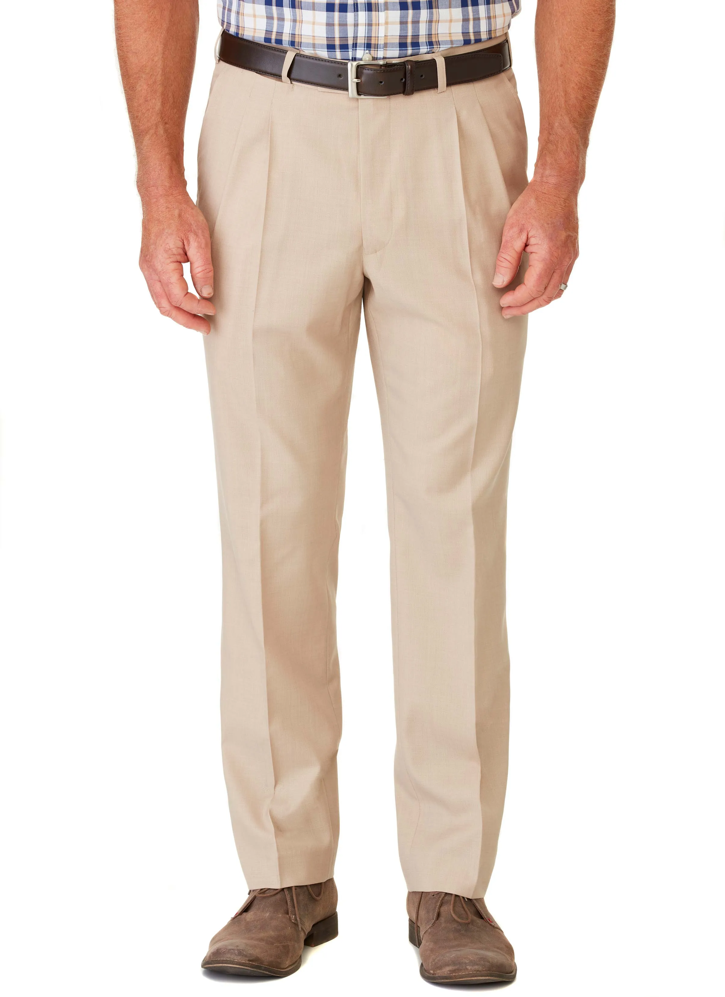 CHELSEA PLEAT FRONT TROUSER - BONE