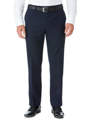 DAYLESFORD WOOL RICH FLAT FRONT TROUSER - NAVY