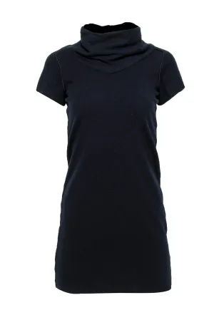 Diane von Furstenberg - Navy Wool Turtleneck Dress Sz 10