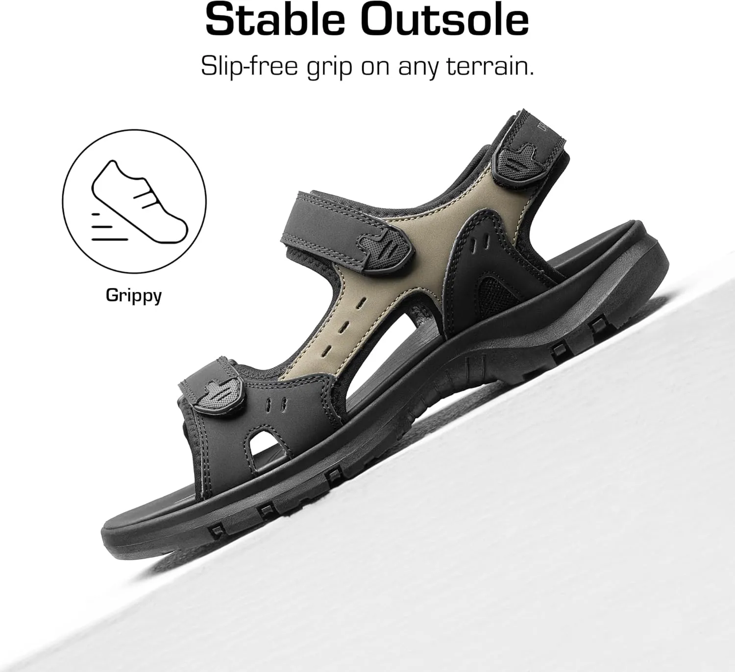 DREAM PAIRS Men??s Arch Support Hiking Sandals Sport Outdoor Athletic Comfortable Summer Beach Water Sandals