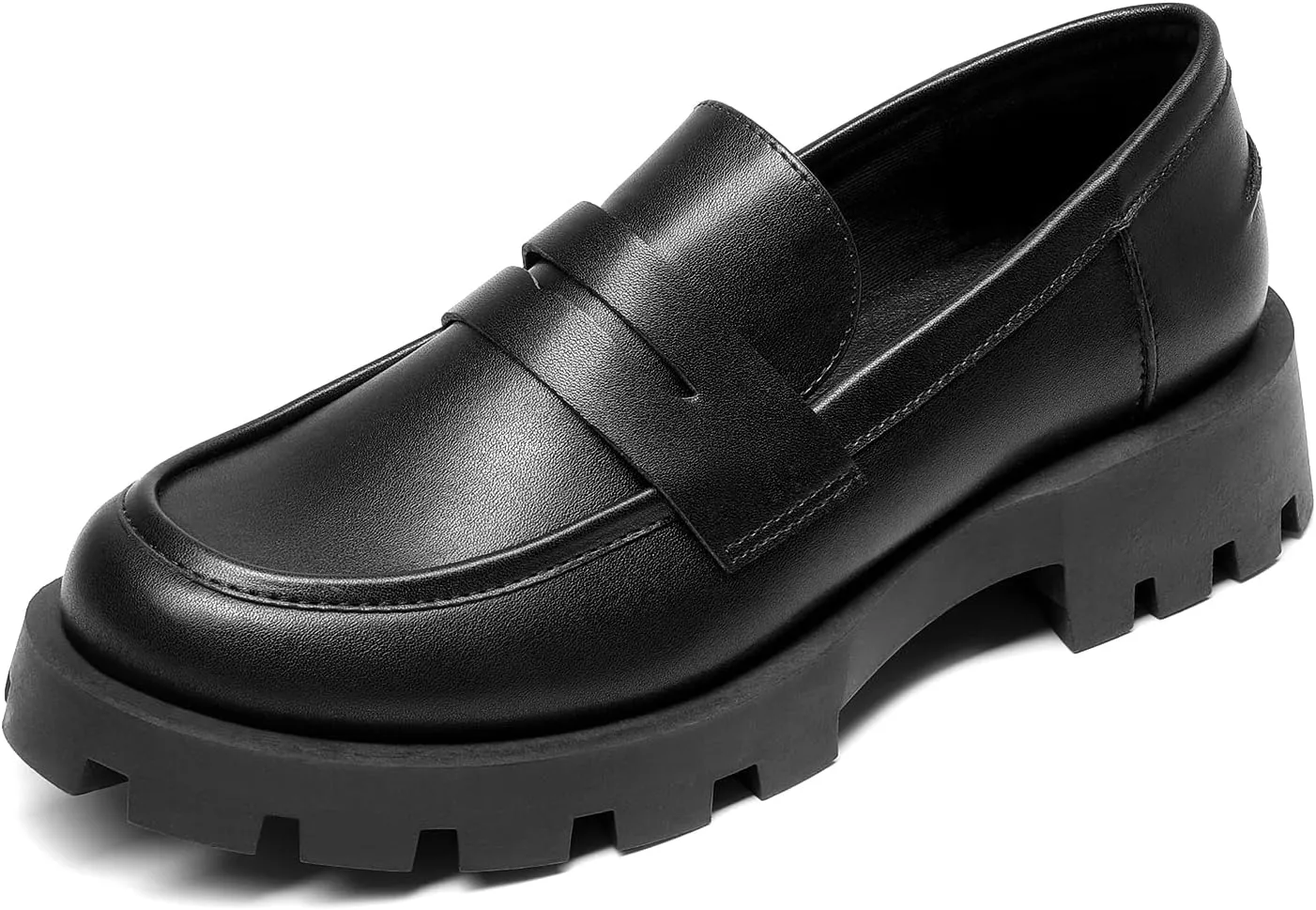 DREAM PAIRS Womens Loafers, Lug Sole Slip On Platform Chunky Penny Loafers for Women Dressy and Work, Business Casual Shoes for Women