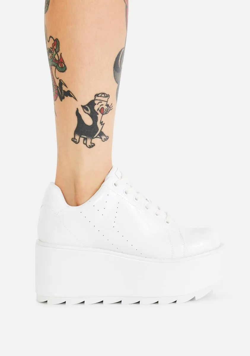 Eraser Lala Patent Platform Sneakers