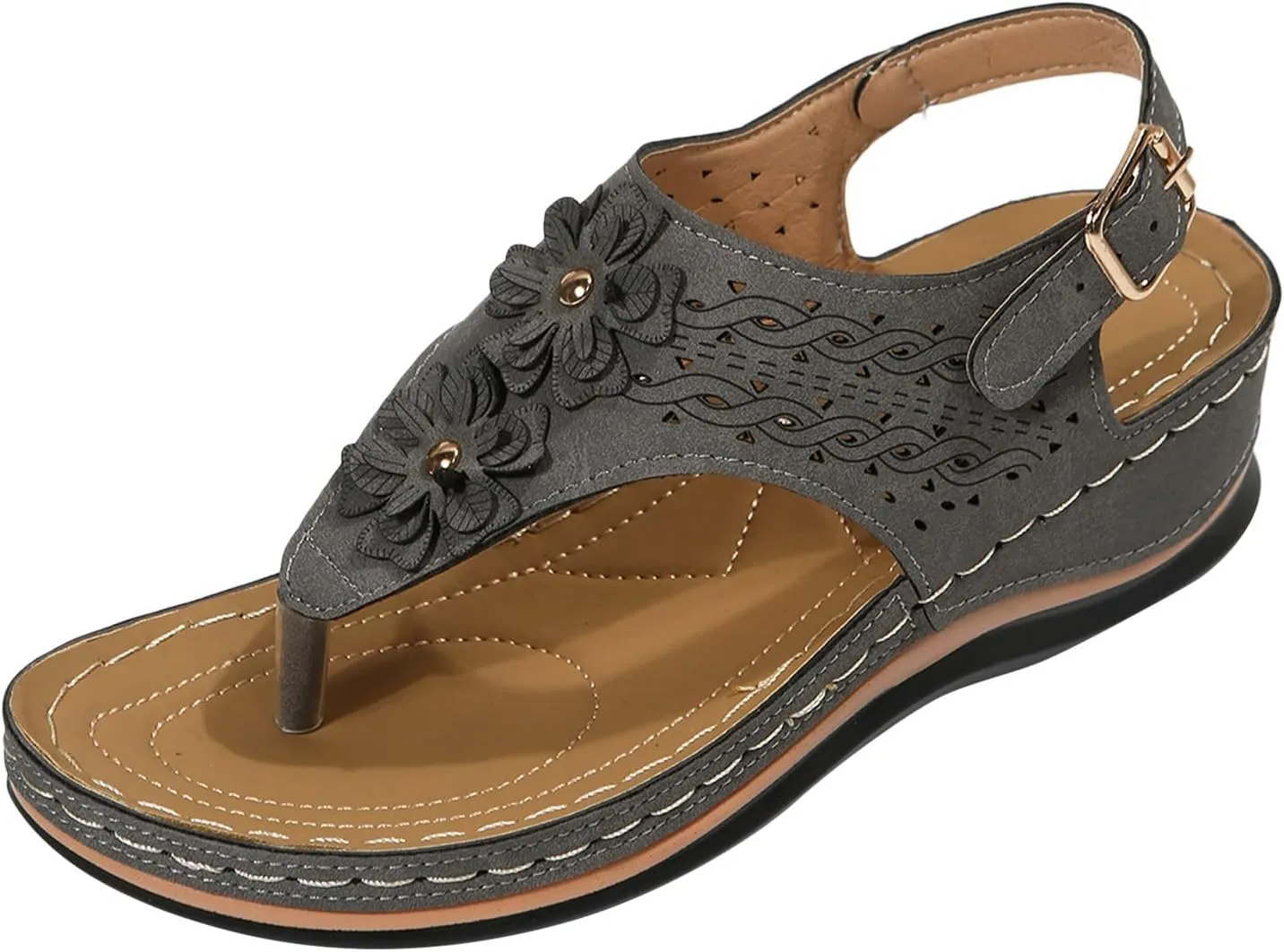 flat sandals for women Orthopedic Sandals for Women Fashion,Womens Walking Sandals with Arch Support Anti-Slip Comfortable Casual Flip Flops