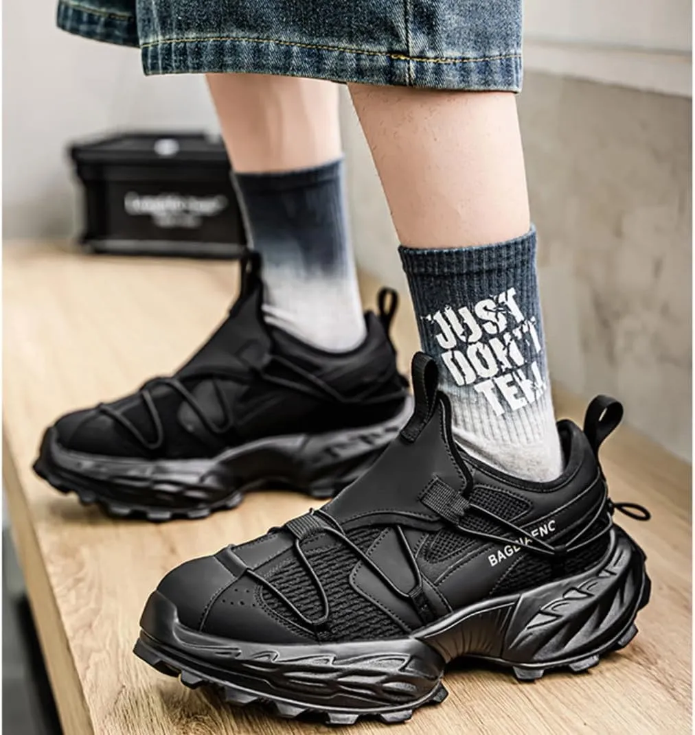 Four Seasons Comfortable Casual Athletic Shoes Mesh Walking Sneakers for Men Walking Shoes Chunky Platform Sneakers