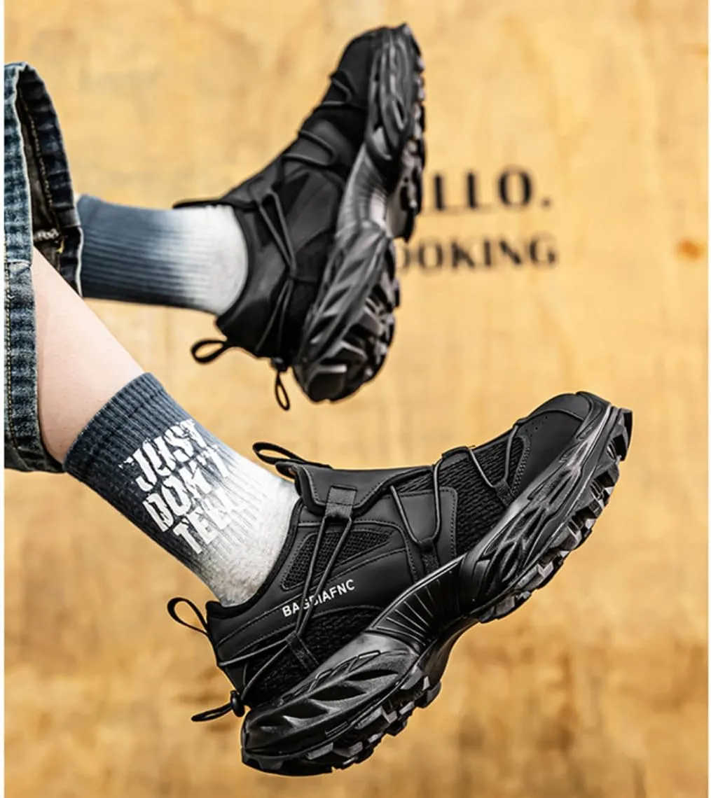 Four Seasons Comfortable Casual Athletic Shoes Mesh Walking Sneakers for Men Walking Shoes Chunky Platform Sneakers