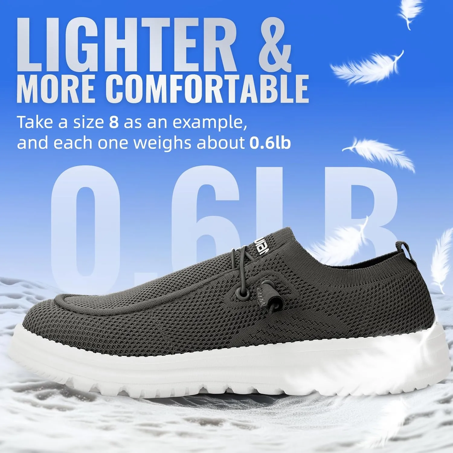Furuian Slip On Steel Toe Shoes for Men Safety Steel Toe Loafers Comfortable Mens Slip On Work Shoes Lightweight Work Safety Footwear