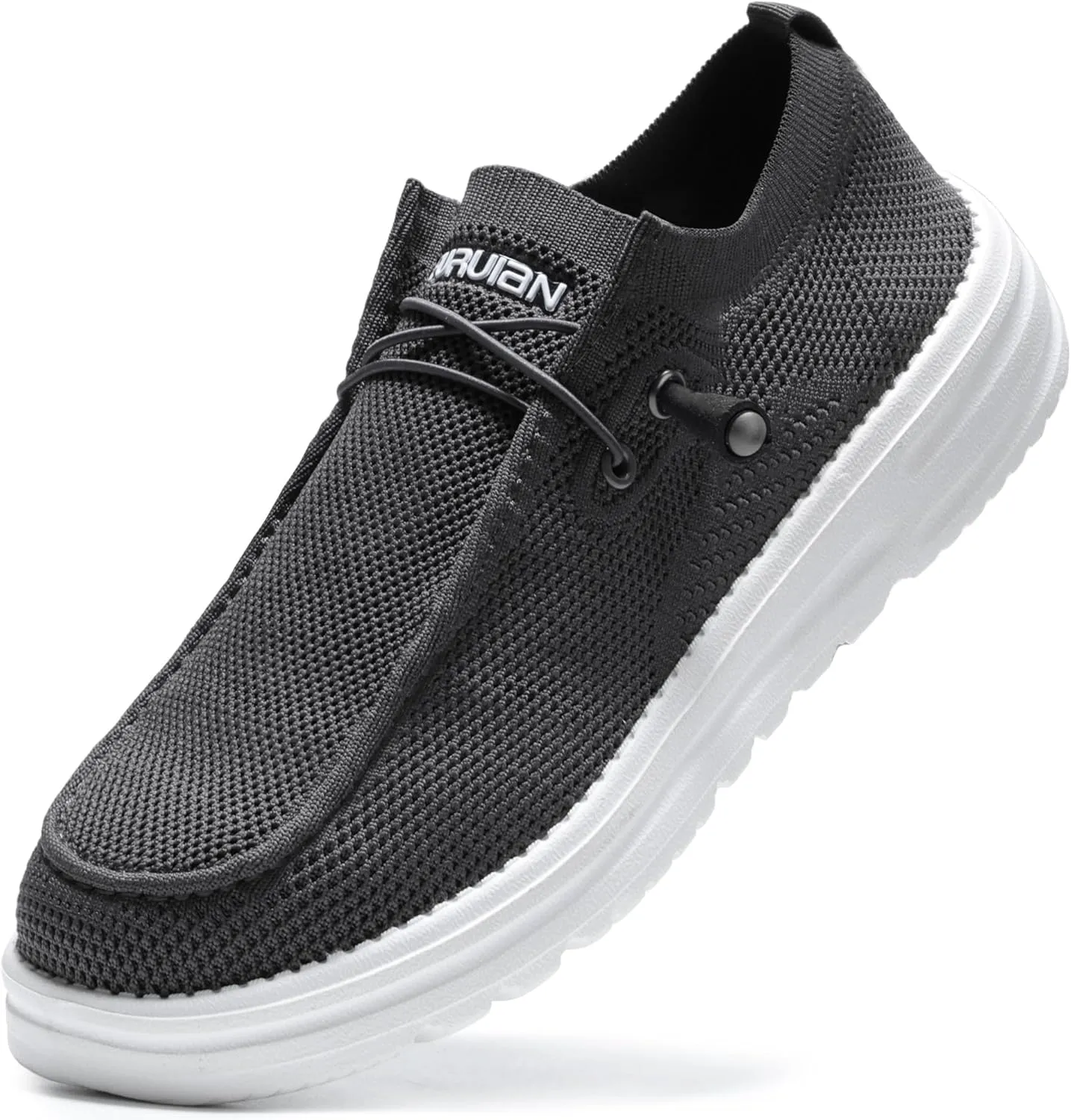 Furuian Slip On Steel Toe Shoes for Men Safety Steel Toe Loafers Comfortable Mens Slip On Work Shoes Lightweight Work Safety Footwear