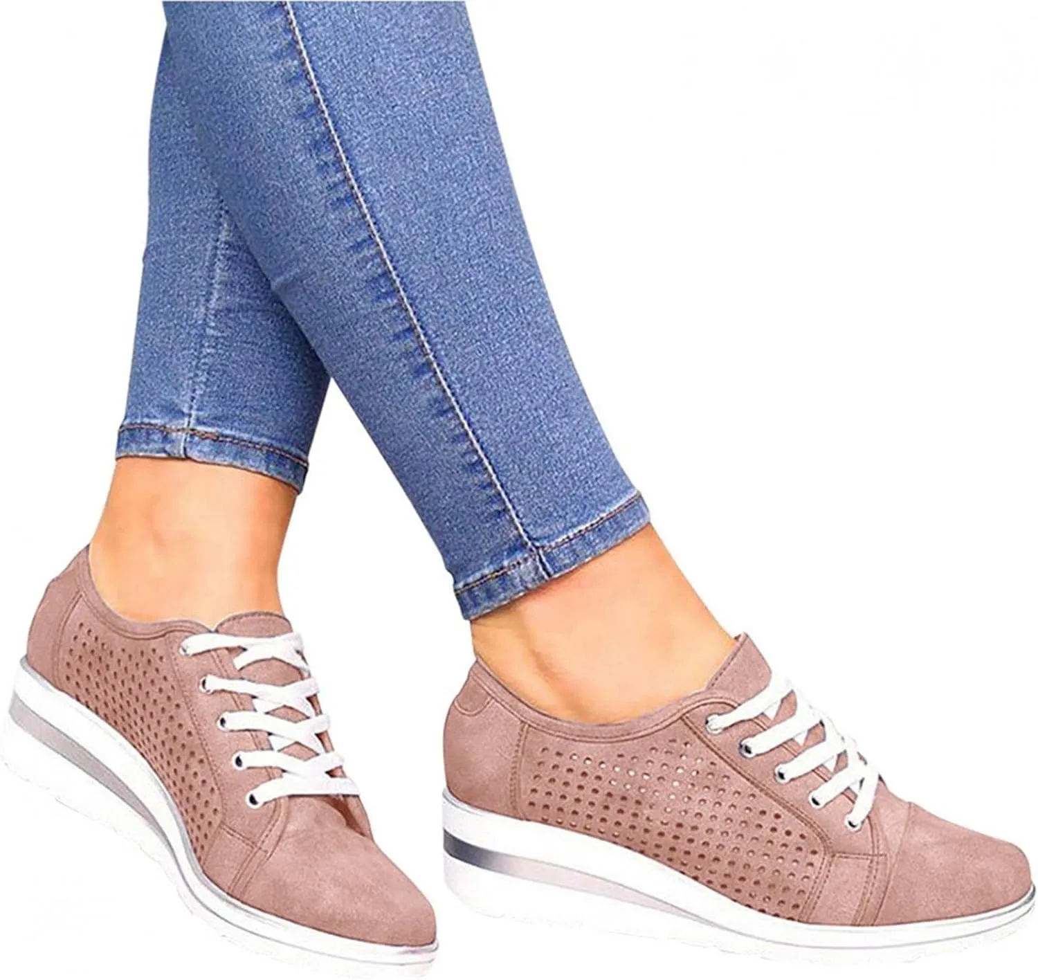 Gibobby Sandals Women Comfort Loafers Breathable Mesh Non-Slip Platform Flat Wedge Shoes Lightweight Soft Casual Sneakers