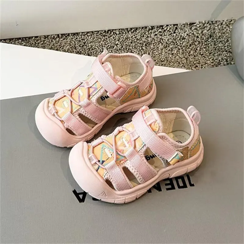 Kids Boy Girl Closed Toe Lightweight Sport Sandals for Summer Outdoor Walking Beach Aqua