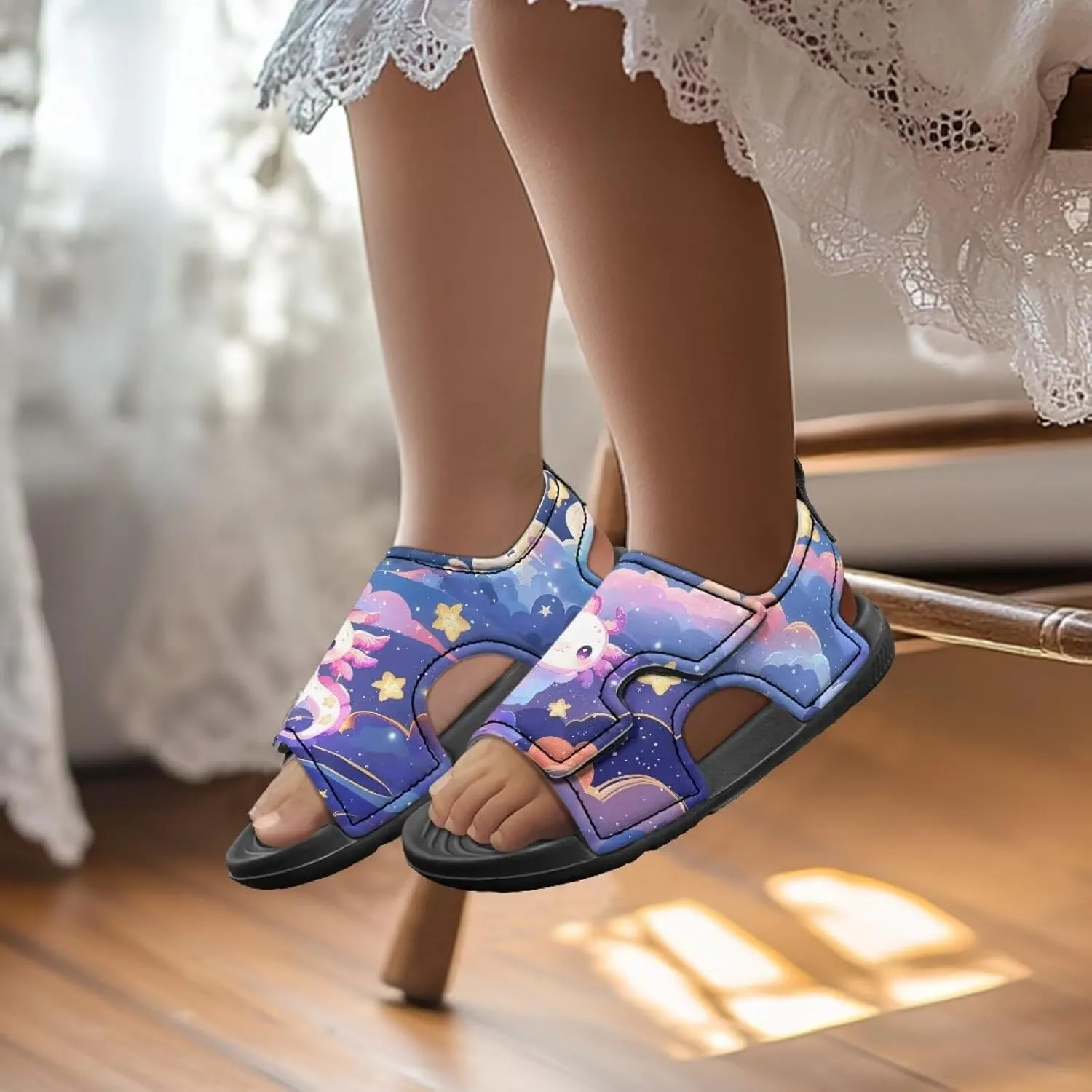 Kids Sandals Boys Summer Sport Hiking Sandals Leather Toddler Beach Water Shoes for Girls Cat Slides