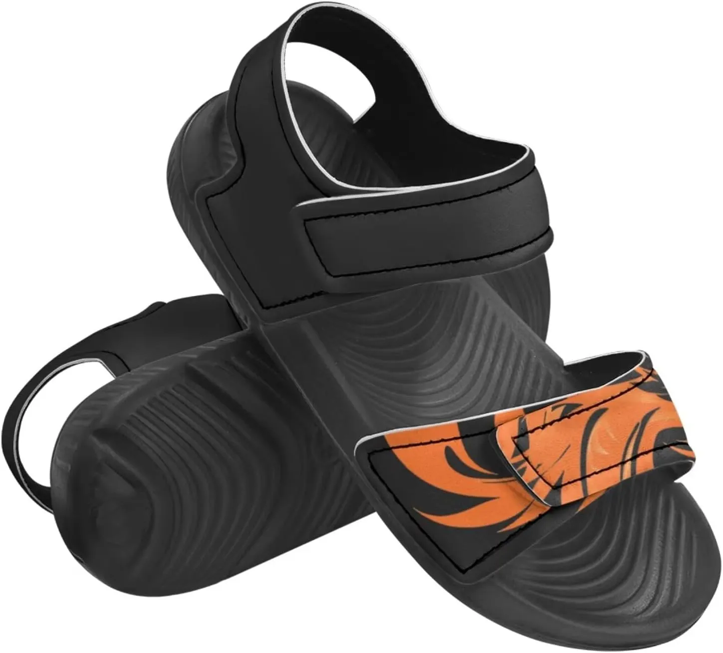 Kids Sandals Dragon Print Summer Sport Hiking Sandals Leather Beach Water Shoes for Boys Girls
