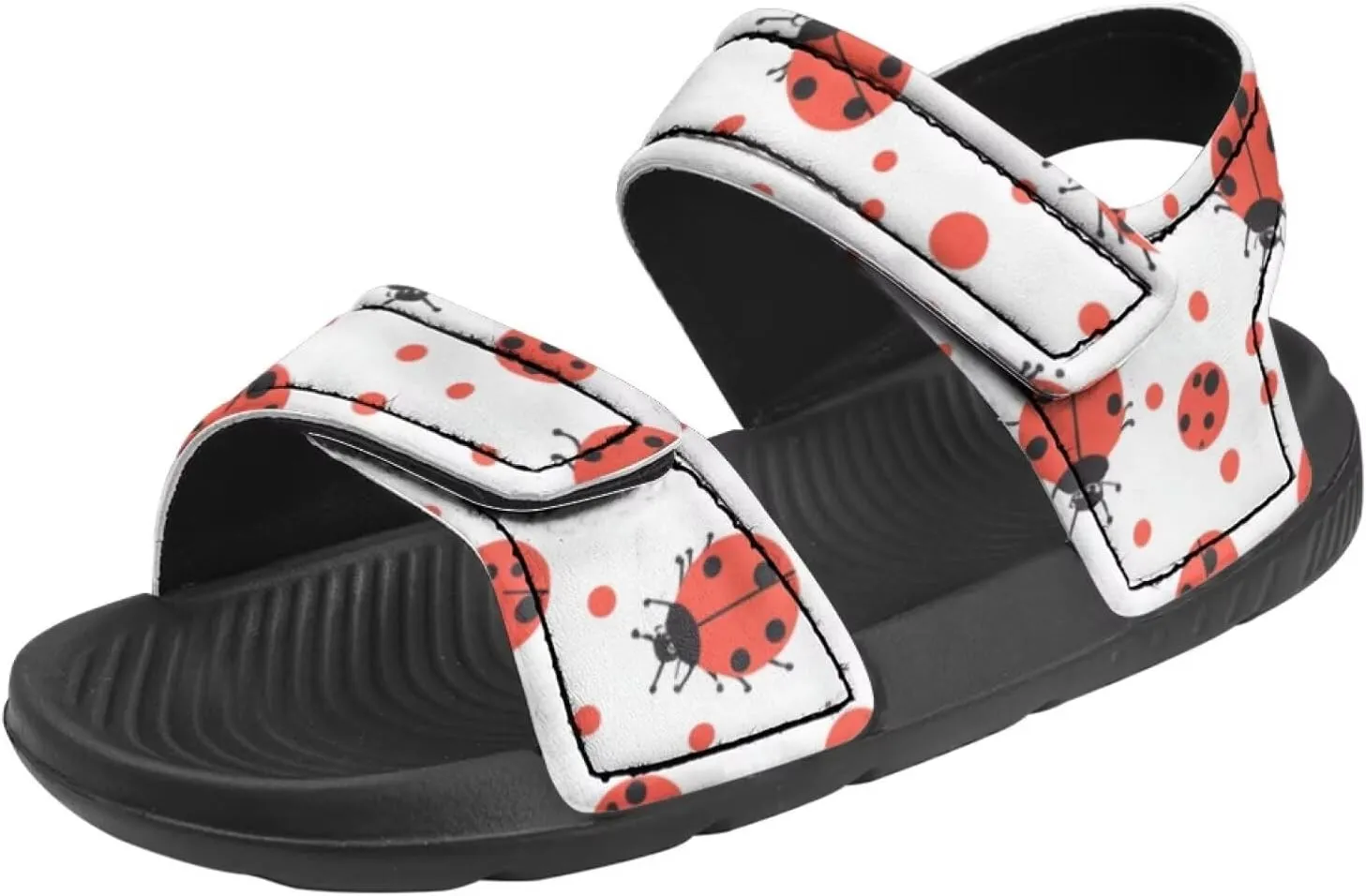 Kids Sandals Dragon Print Summer Sport Hiking Sandals Leather Beach Water Shoes for Boys Girls