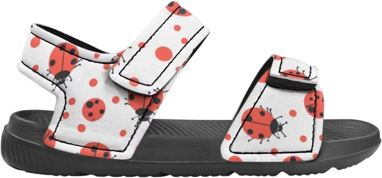 Kids Sandals Dragon Print Summer Sport Hiking Sandals Leather Beach Water Shoes for Boys Girls