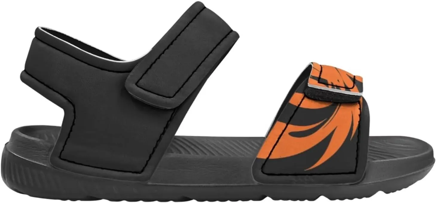 Kids Sandals Dragon Print Summer Sport Hiking Sandals Leather Beach Water Shoes for Boys Girls