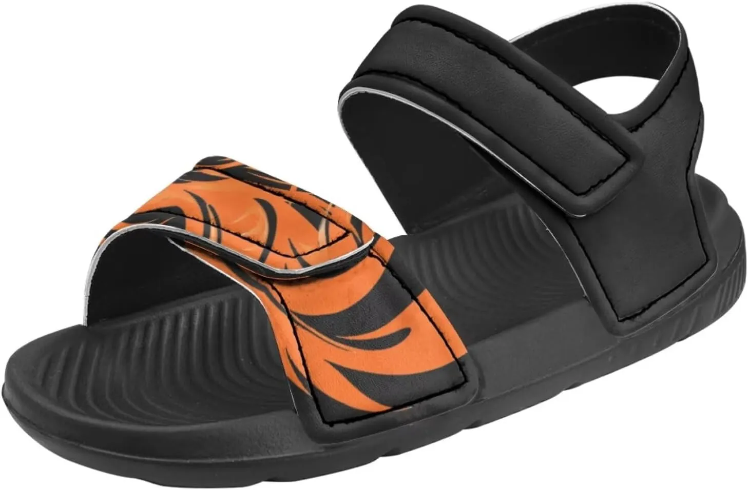 Kids Sandals Dragon Print Summer Sport Hiking Sandals Leather Beach Water Shoes for Boys Girls