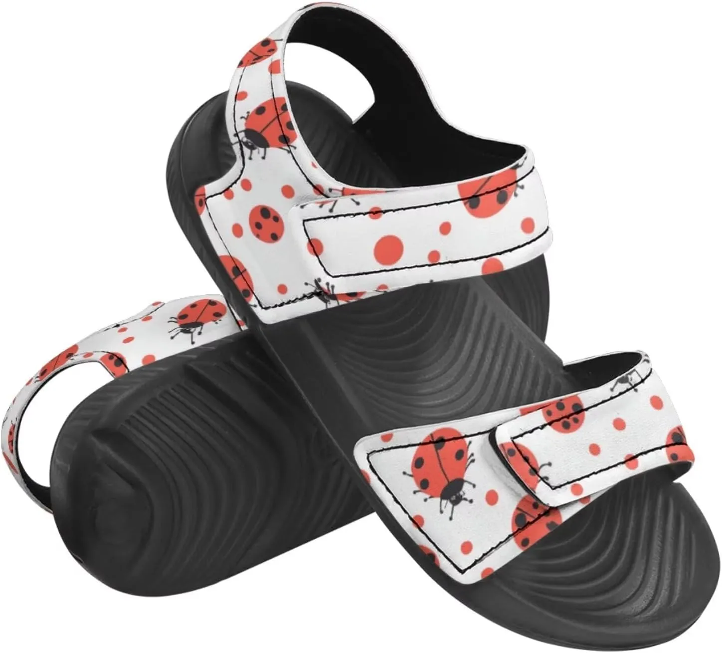 Kids Sandals Dragon Print Summer Sport Hiking Sandals Leather Beach Water Shoes for Boys Girls
