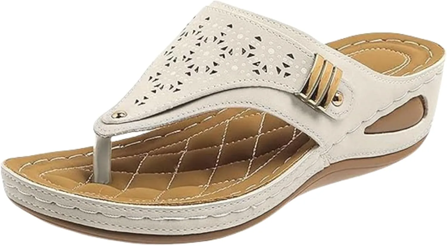 Ladmiple Sandals for Women Dressy,Womens Summer Fashion Flip Flops Gladiator Strappy Sandal Roman Casual Beach Flat Shoe