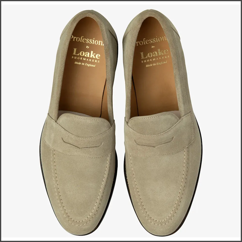 Loake Imperial Sand Suede Penny Loafer--