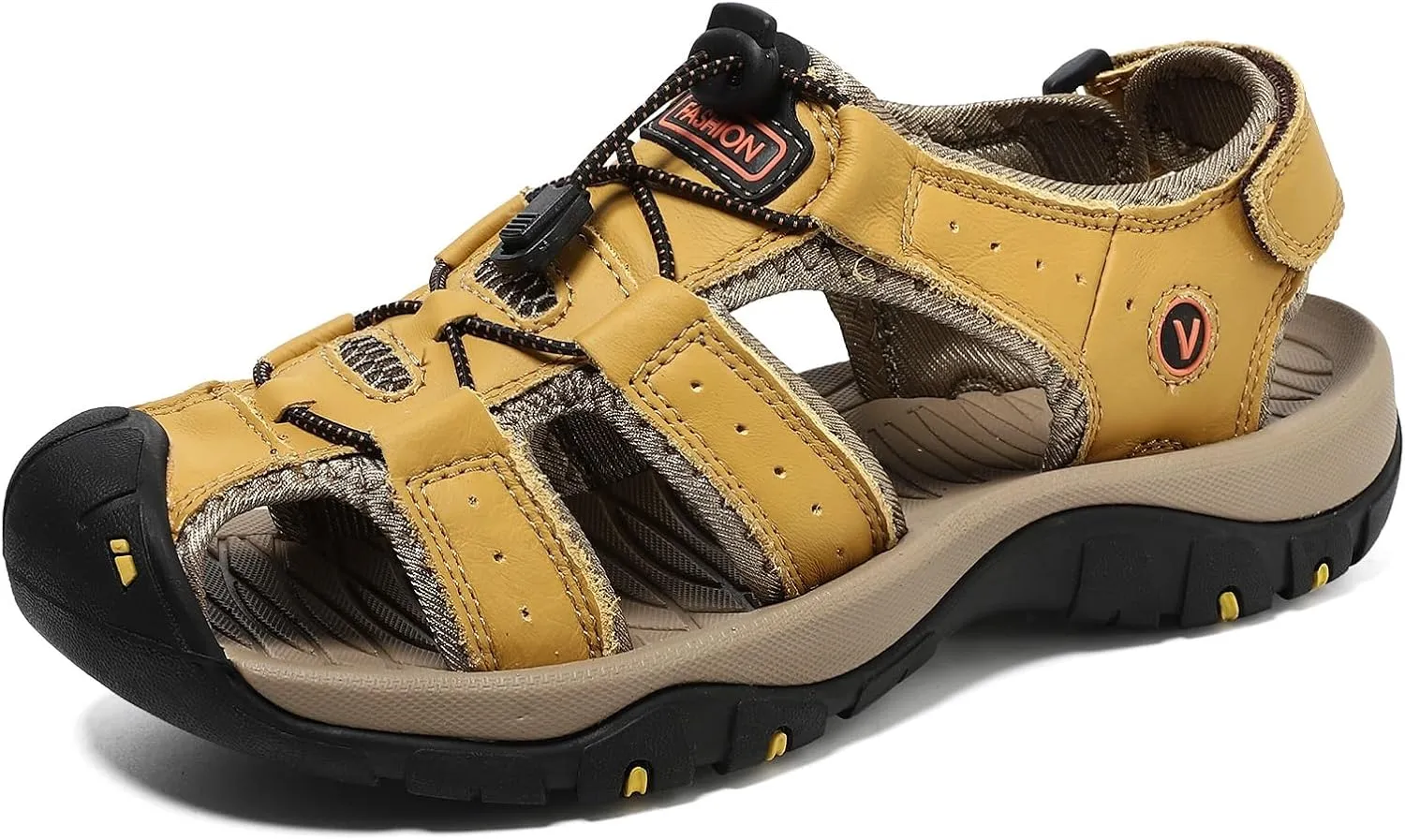 Men Closed Toe Hiking Sandals Walking Water Wading Shoes Comfort Non-slip Sport Outdoor Sandals