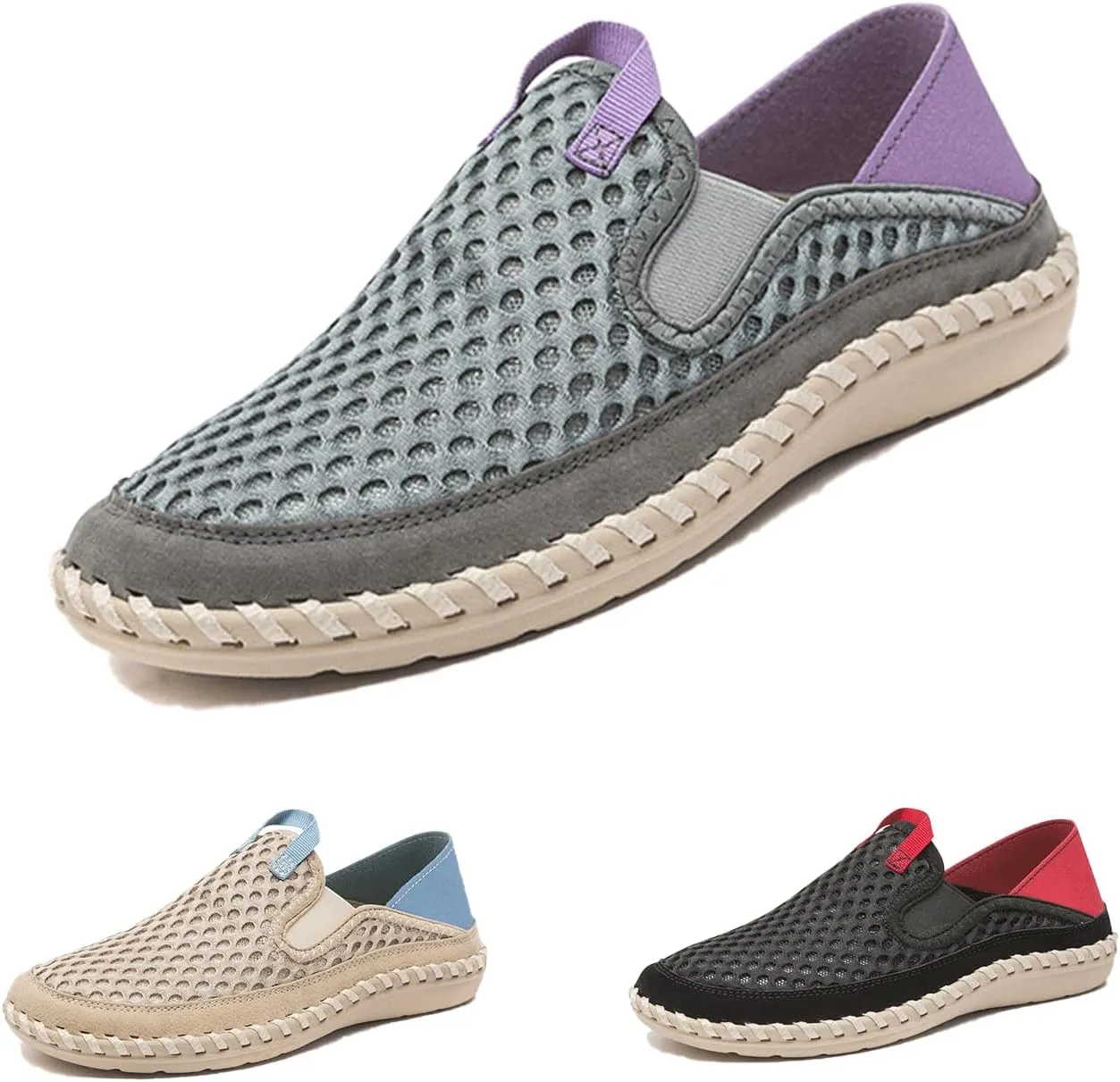 Men's Breathable Casual Shoes, Hiking Shoes, Slip-on, Low-top